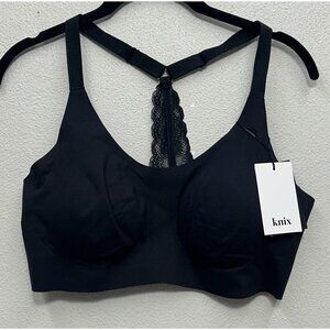 Knix Knixy Lace Racerback Bralette Womens XL Black Lace NWT